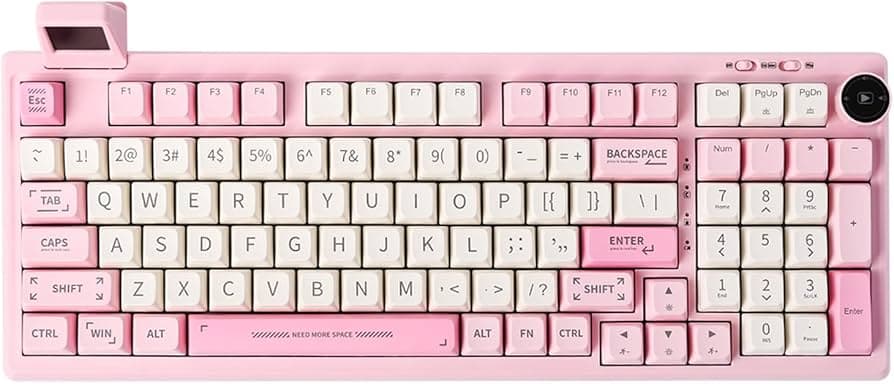 EPOMAKER RT100 Teclado Gaming Mecánico con Pantalla Personalizable para Win/Mac, Hot Swappable Socket